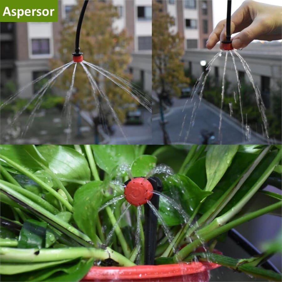 RIEGO JARDÍN TERRAZA AUTOMÁTICO ASPERSOR NEBULIZADOR KIT 40 MTRS 159PCS - 2