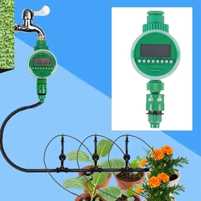 RIEGO POR GOTEO AUTOMÁTICO PROGRAMADOR TIMER BATERÍA - 6