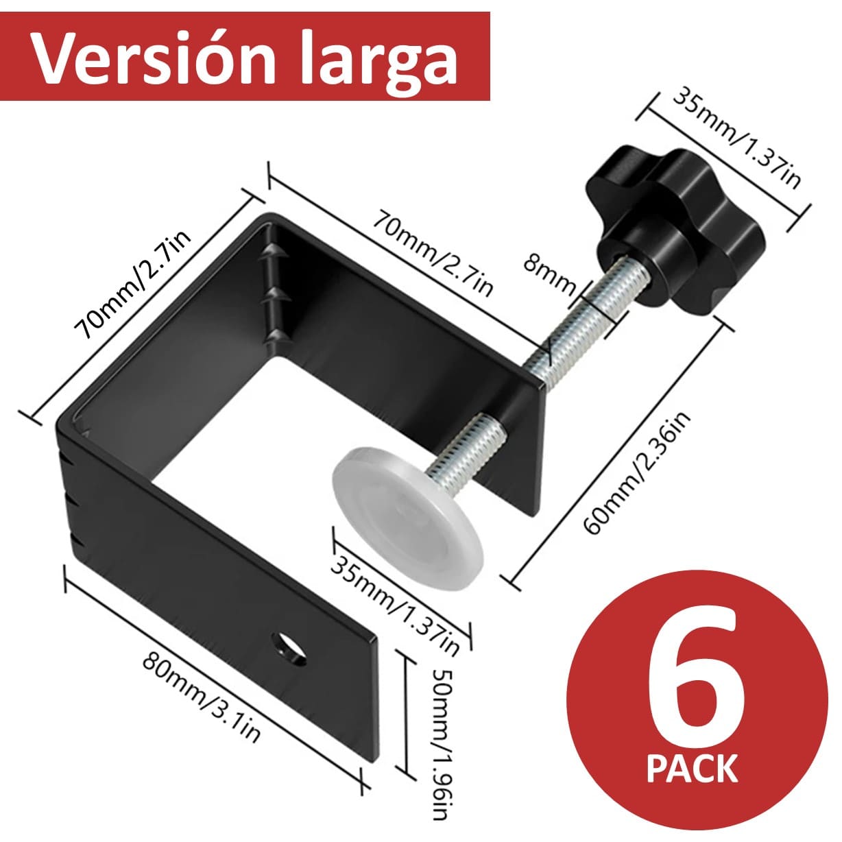 6 PRENSA ABRAZADERA MONTAJE PANEL FRONTAL CAJÓN MADERA PINZA - 8