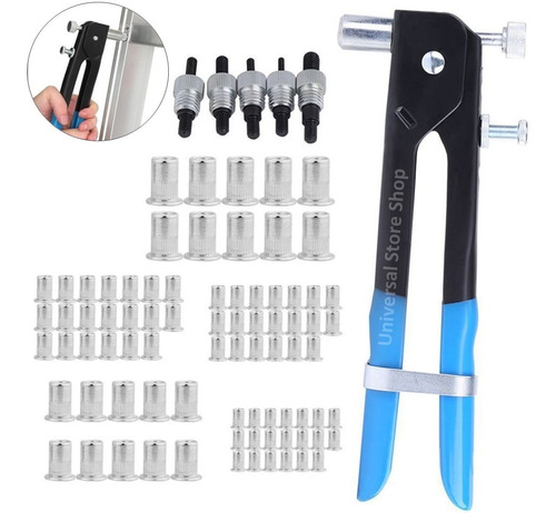 SET HERRAMIENTAS REMACHADORA 86 PIEZAS TUERCAM3 A M8 REMACHE CIEGO - 1
