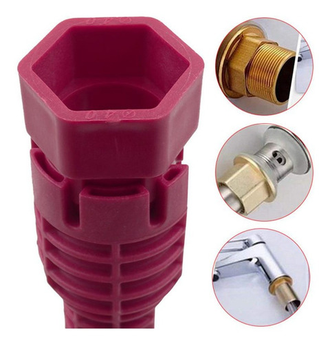 LLAVE TUBO MULTIUSO TUERCA FLEXIBLE GRIFO CAÑO 8 EN 1 - 3