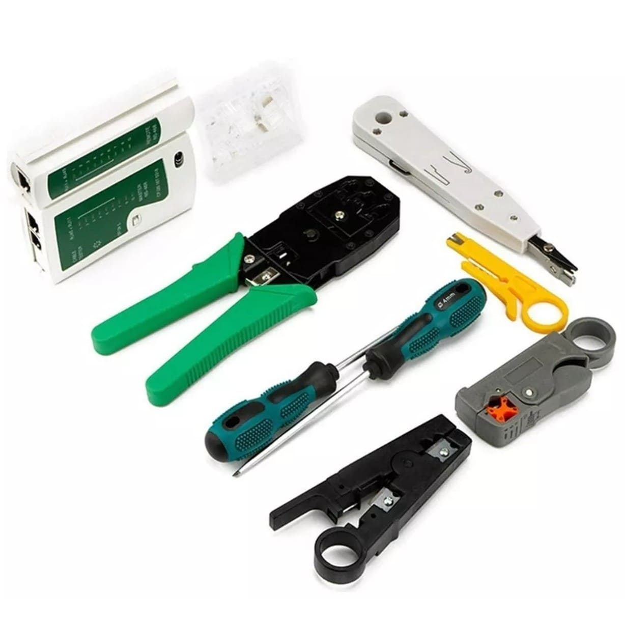 CRIMPEADORA RJ45 TESTER PROBADOR CABLE CONECTORES REDES - 5
