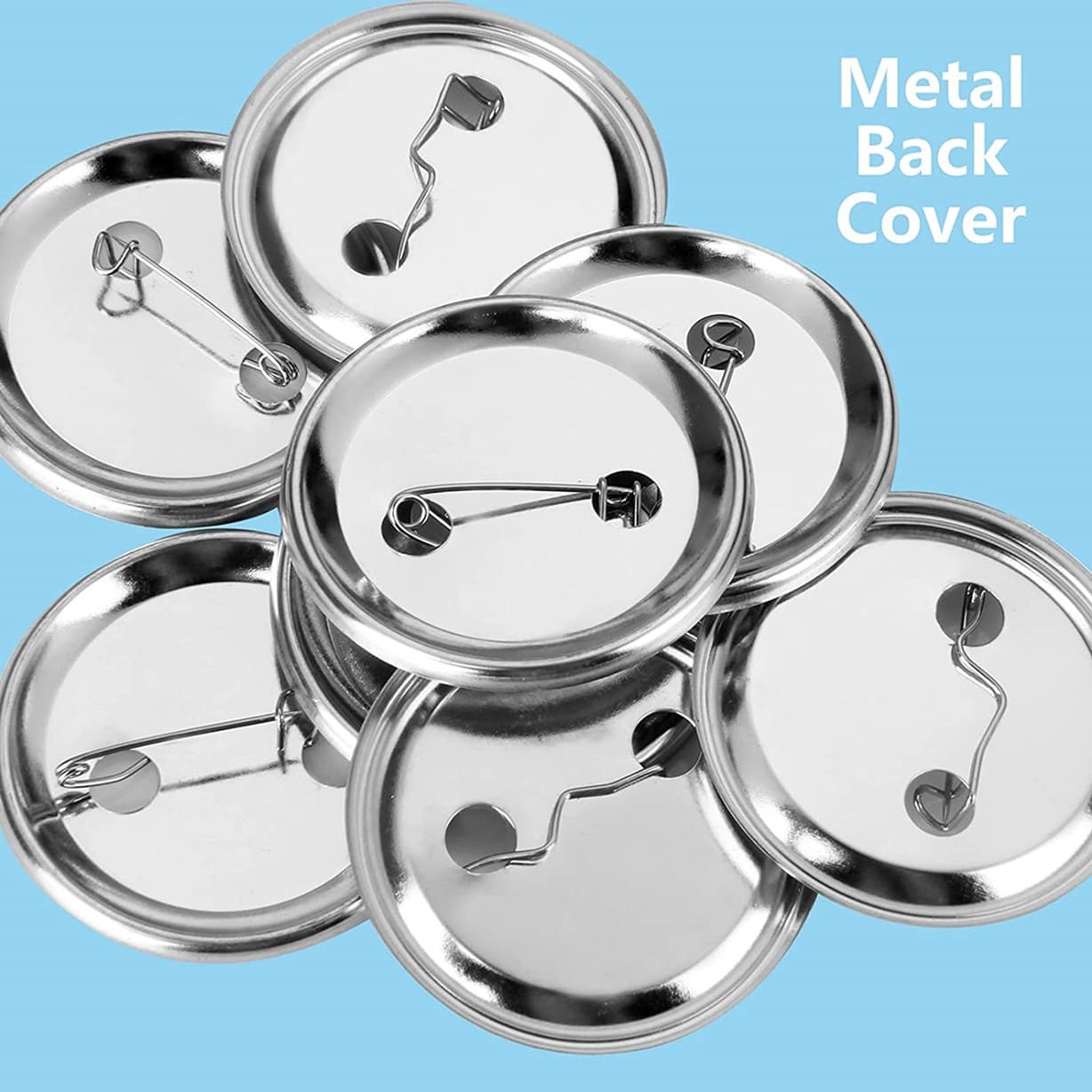 100 BOTONES 25MM CHAPITA ALFILER METAL FILIMINA INSUMO - 5