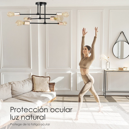 LÁMPARA DE TECHO COLGANTE ILUMINACIÓN MODERNA DE 6 FOCO E27 - 6