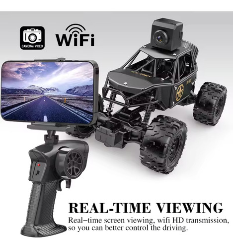 AUTO CARRO CONTROL REMOTO CÁMARA WIFI LIVE VIDEO 2X BATERÍA / NEGRO - 3