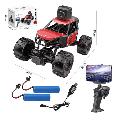 AUTO CARRO CONTROL REMOTO CÁMARA WIFI LIVE VIDEO 2X BATERÍA / ROJO - 7
