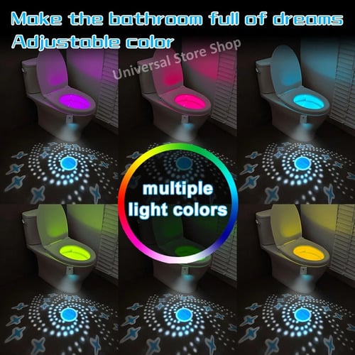 LUZ LED PROYECTOR RGB SENSOR MOVIMIENTO BAÑO TAZA INODORO WC - 2