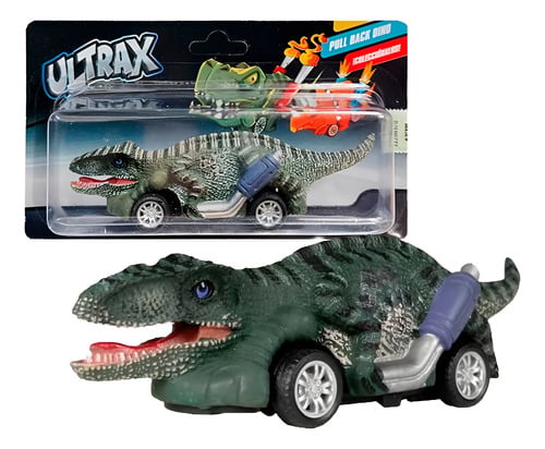 AUTO VELOCIRAPTOR PULLBACK DINO ULTRAX 13CM JUGUETE CARRO DINOSAURIO NIÑO - 1