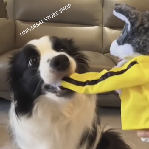 PERRO BOXEADOR CON SONIDO PELUCHE KUNG FU BOXEO JUGUETE GATO - 3