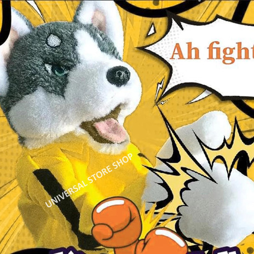 PERRO BOXEADOR CON SONIDO PELUCHE KUNG FU BOXEO JUGUETE GATO - 4