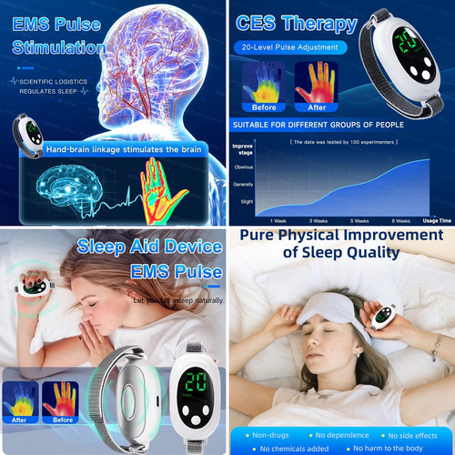 DISPOSITIVO PORTÁTIL ALIVIAR ESTRÉS ANSIEDAD NERVIO INSOMNIO / BLANCO - 2