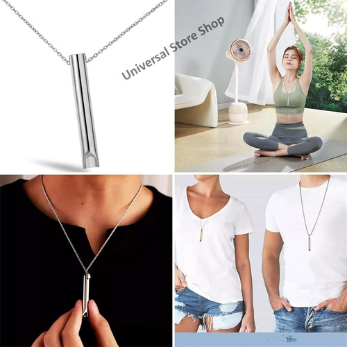 COLLAR ALIVIAR ANSIEDAD ESTRÉS RELAJA RESPIRACIÓN CONSCIENTE / PLATA - 3