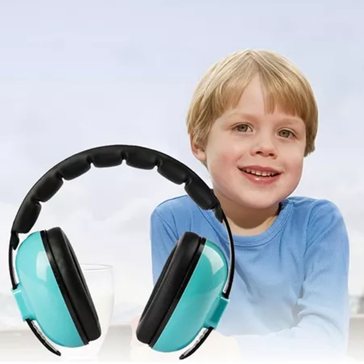 AURICULAR NIÑO ANTIRUIDO DORMIR BEBÉ OREJERA TAPÓN OÍDO / CELESTE - 7