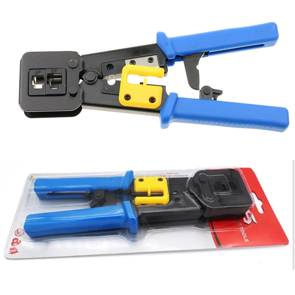 CRIMPEADORA EZ RJ45 PRENSA ANTICORTE PINZA PASS THRU - 8