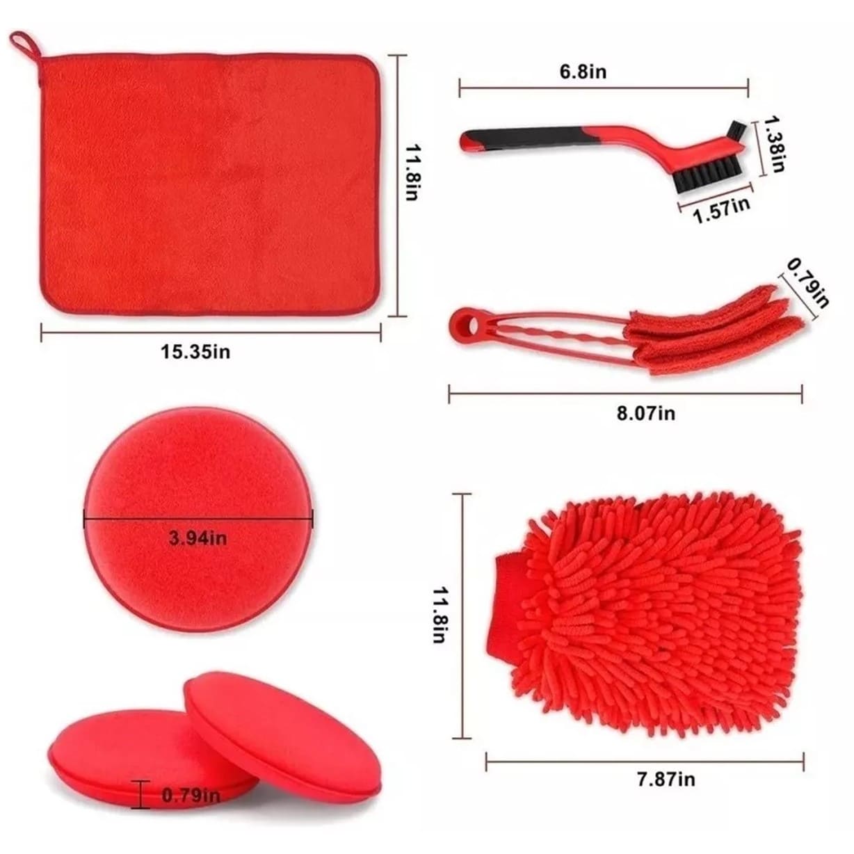 SET 18PCS CEPILLOS LIMPIEZA DE AUTO ESCOBILLAS TALADRO - 2