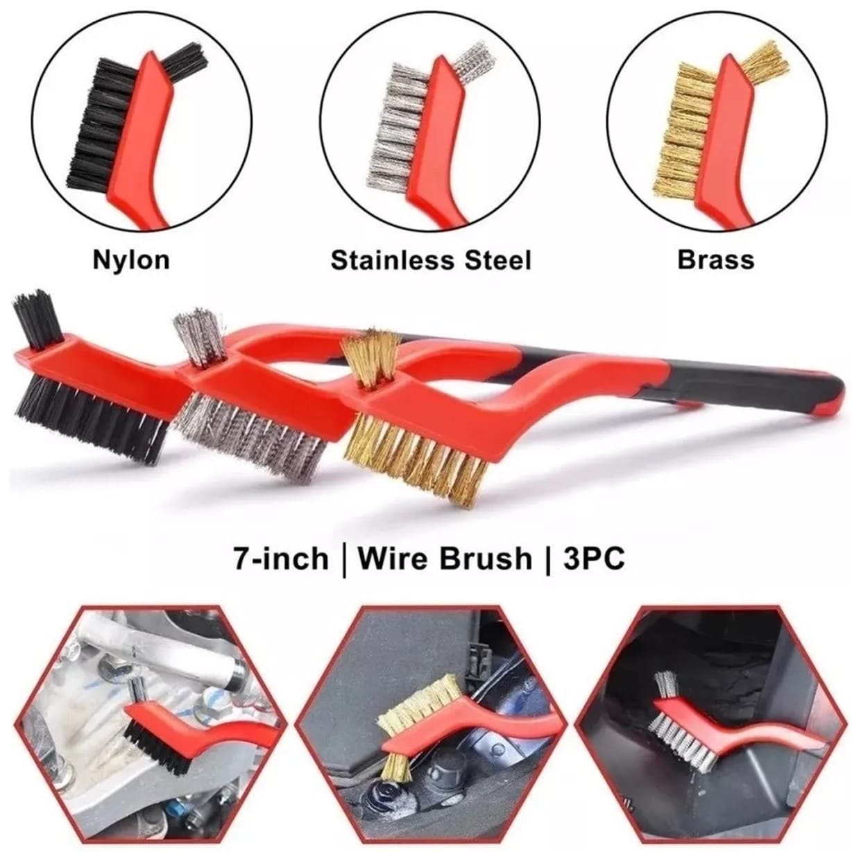 SET 18PCS CEPILLOS LIMPIEZA DE AUTO ESCOBILLAS TALADRO - 5