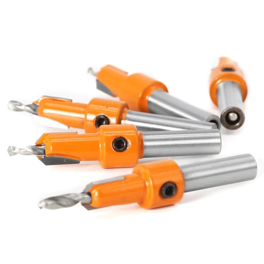 5 BROCAS PILOTO AVELLANADOR ALTO CARBONO PARA MADERA - 6