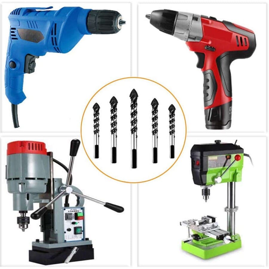 5 BROCAS HSS CARBURO PARA VIDRIO METAL MADERA MÁRMOL - 7