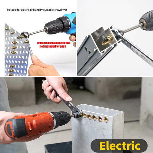 KIT 68PZ ADAPTADOR TALADRO REMACHADORA TUERCA M3-M10 REMACHE - 2