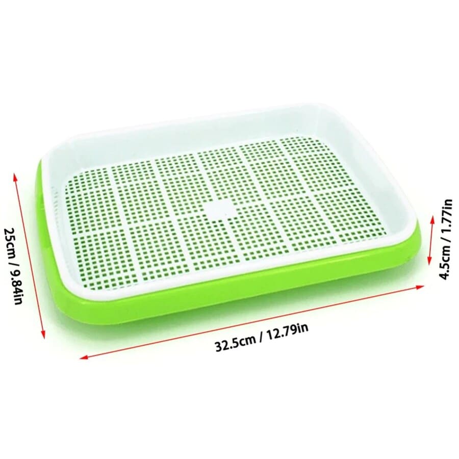 2 BANDEJA MICROGREENS GERMINADOR ALMACIGUERA DE SEMILLA / VERDE - 8