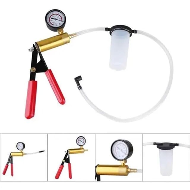 KIT MEDIDOR BOMBA VACÍO MANUAL PURGADOR PURGAR FRENOS - 3