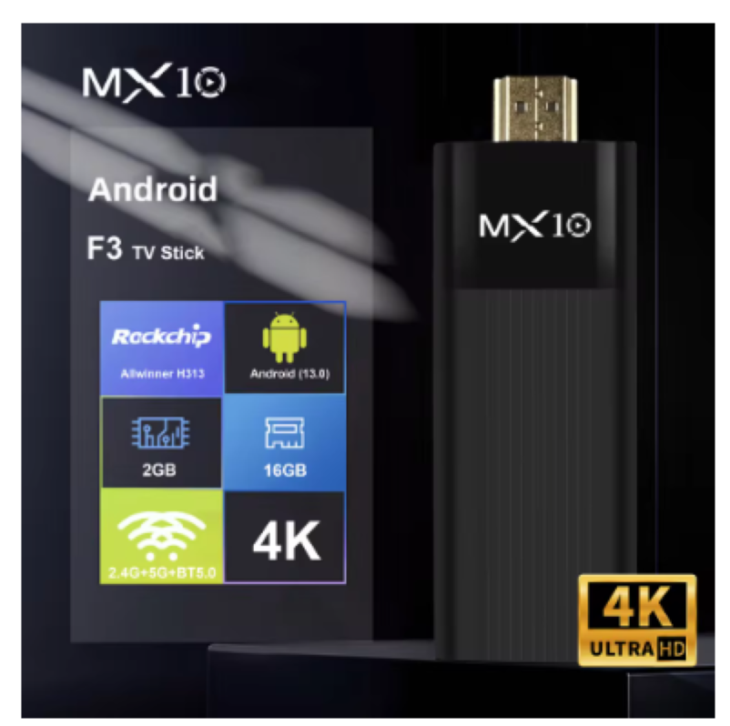 DISPOSITIVO INTELIGENTE F3 TV STICK ANDROID TV ANDROID 13.1 - 6
