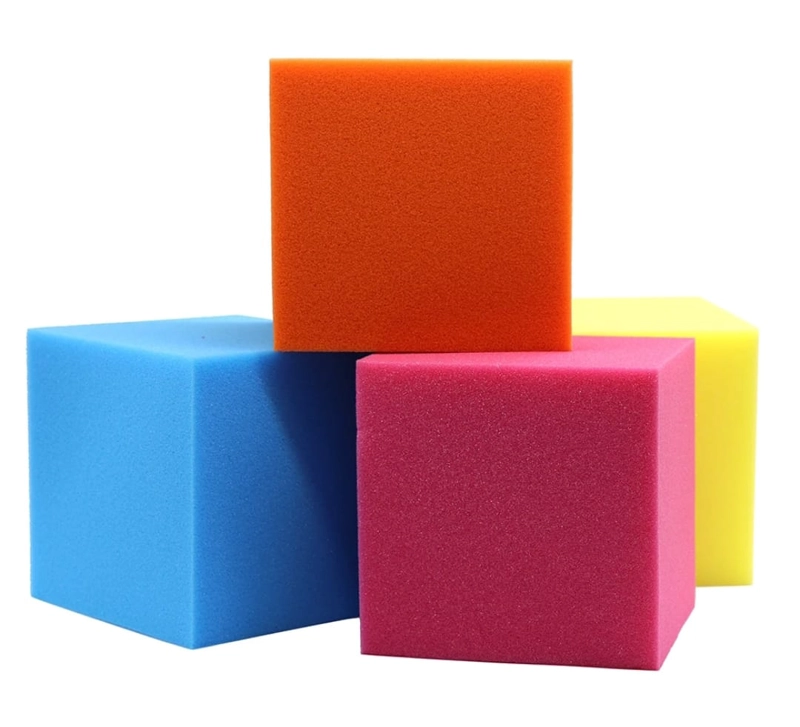 CUBO DE ESPUMA  FUCSIA 1 PCS 15CM X15CM PISCINA DIDACTICO - 2
