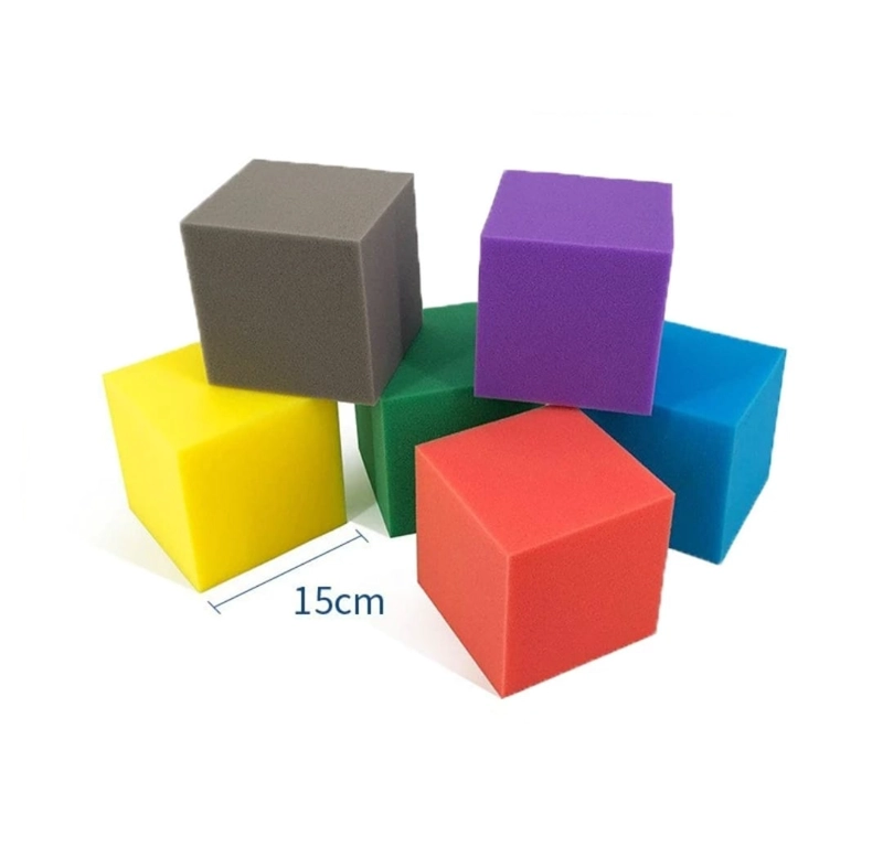 CUBO DE ESPUMA  FUCSIA 1 PCS 15CM X15CM PISCINA DIDACTICO - 3