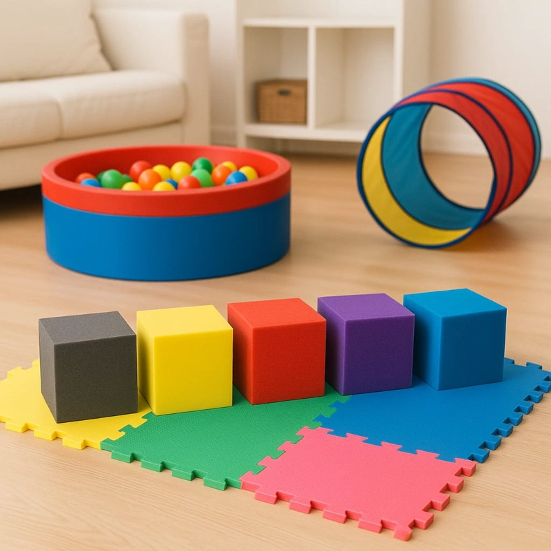 CUBO DE ESPUMA  FUCSIA 1 PCS 15CM X15CM PISCINA DIDACTICO - 4