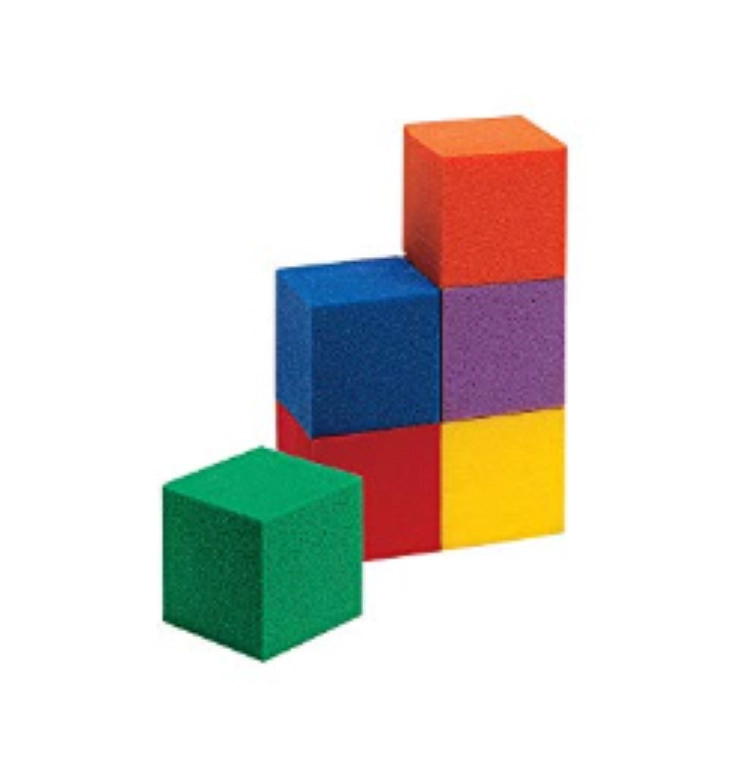 CUBO DE ESPUMA  FUCSIA 1 PCS 15CM X15CM PISCINA DIDACTICO - 5