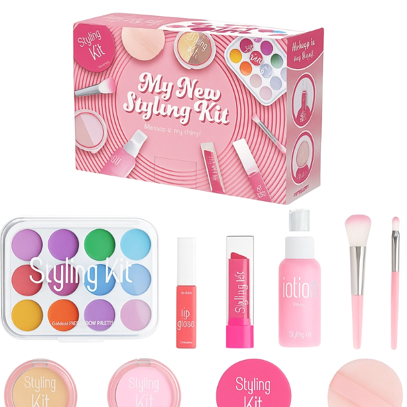 JUEGO DE MAQUILLAJE FALSO JUGUETE PARA NIÑAS - 2