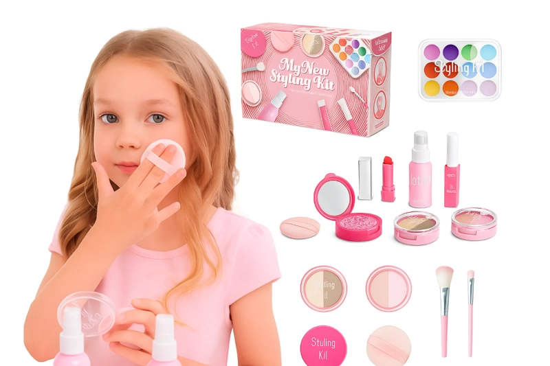 JUEGO DE MAQUILLAJE FALSO JUGUETE PARA NIÑAS - 4
