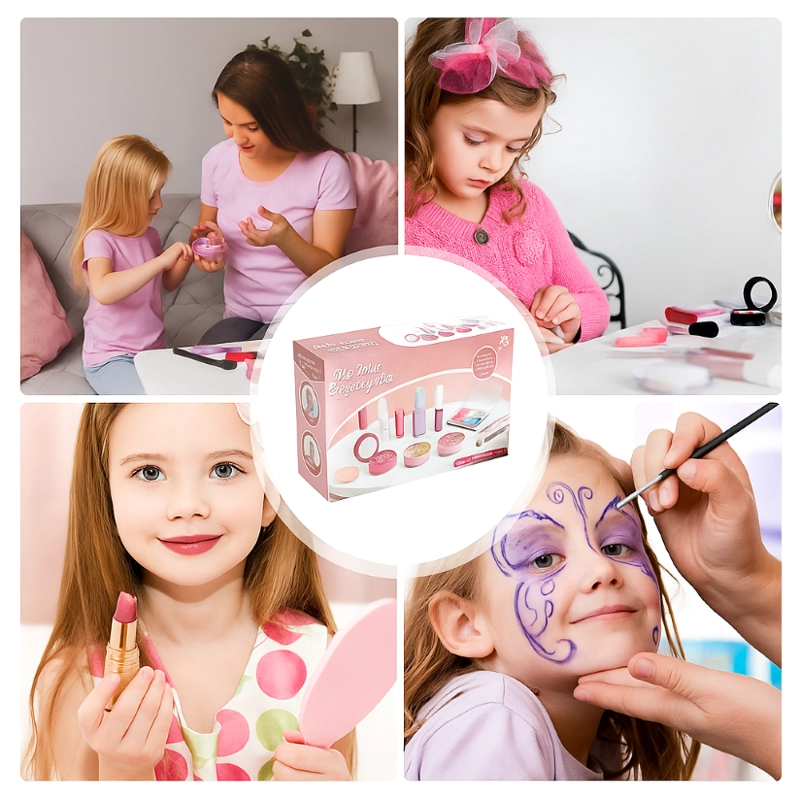 JUEGO DE MAQUILLAJE FALSO JUGUETE PARA NIÑAS - 5