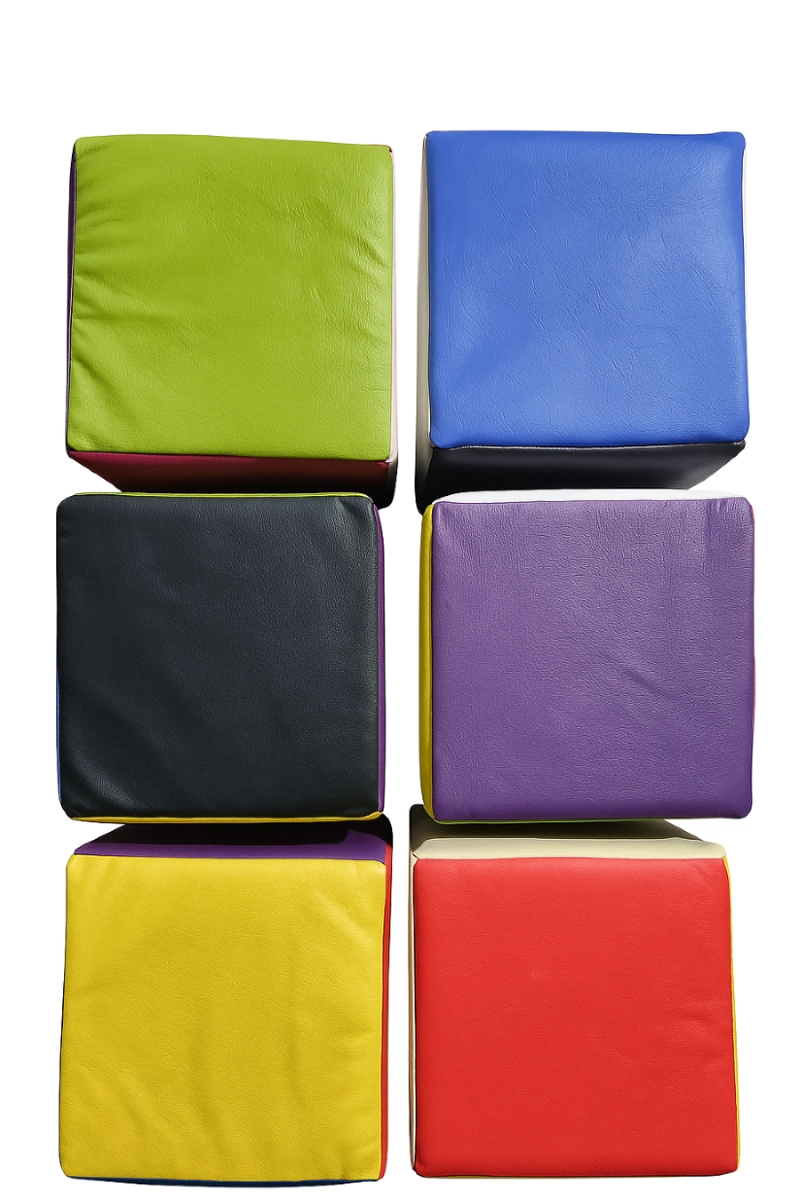 CUBO APILABLE DE ESPUMA 25X25X25CM FORRADO EN ECOCUERO - 2