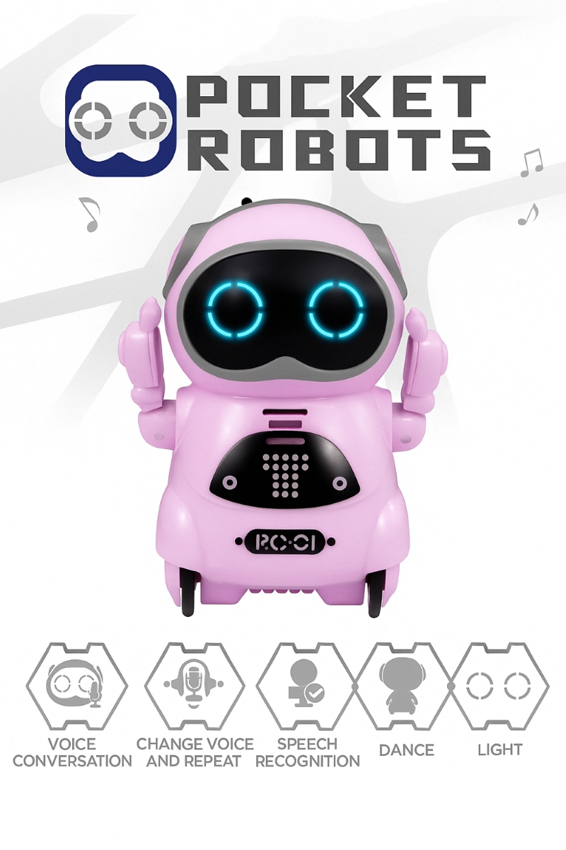 ROBOT INTERACTIVO RC-01 POCKET VOZ LUCES - 3