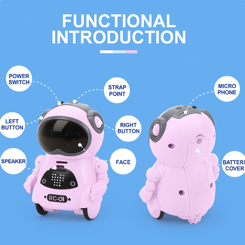 ROBOT INTERACTIVO RC-01 POCKET VOZ LUCES - 4