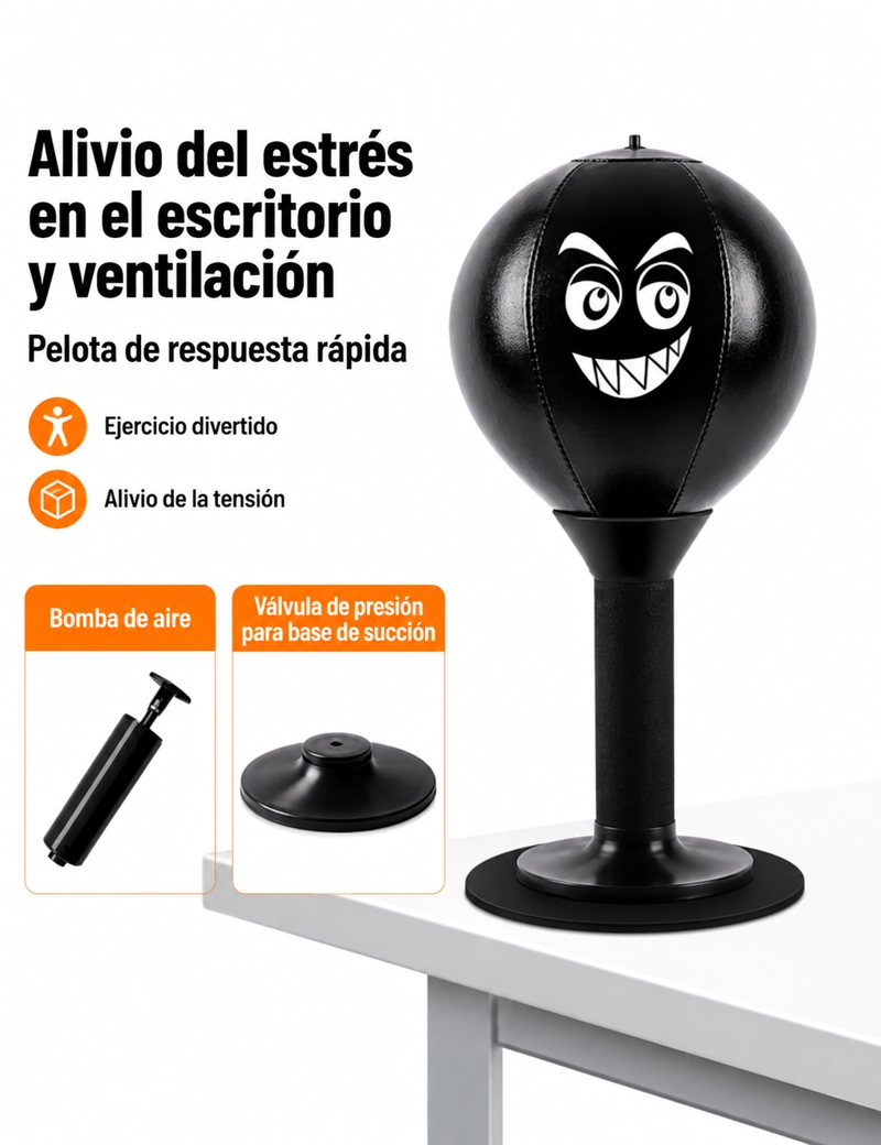 SET DE BOXEO DE MESA PUNCHING BALL PARA NIÑOS Y ADULTOS - 4