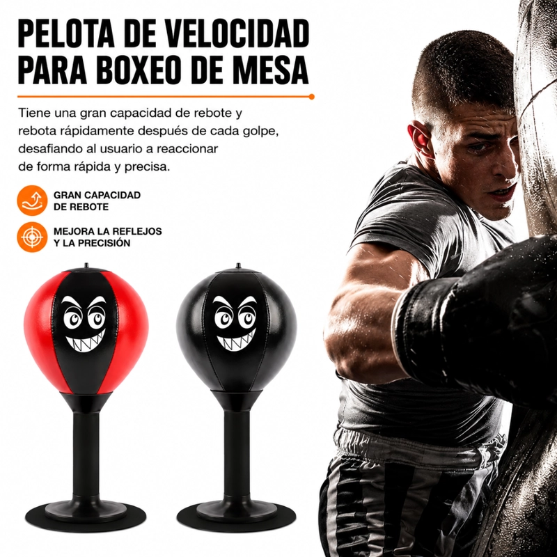 SET DE BOXEO DE MESA PUNCHING BALL PARA NIÑOS Y ADULTOS - 6
