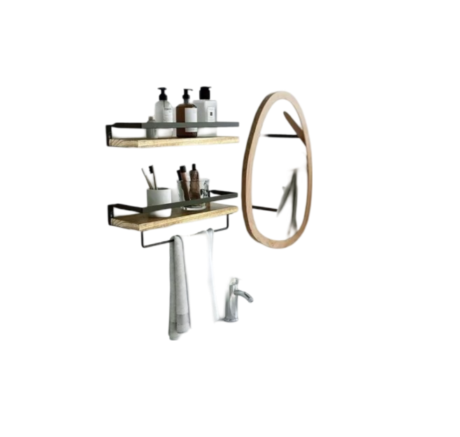 REPISAS FLOTANTES DE MADERA MODERNAS KIT X2 - 2