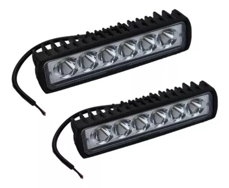 PACK 2 FOCO LED FOCOS NEBLINEROS LED BARRA LED 4X4 18W/Q055 - 1