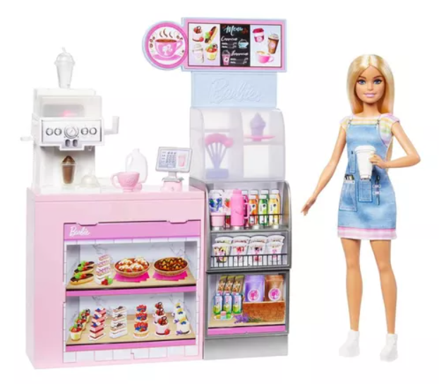 BARBIE PROFESIONES SET DE JUEGO DIVERSIÓN EN LA CAFETERÍA COLOR MULTICOLOR - 1