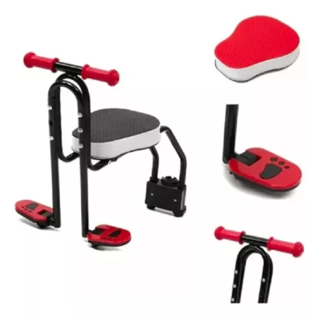 SILLA SOPORTE ASIENTO DELANTERO NIÑOS PORTA BEBE BICICLETA - 1