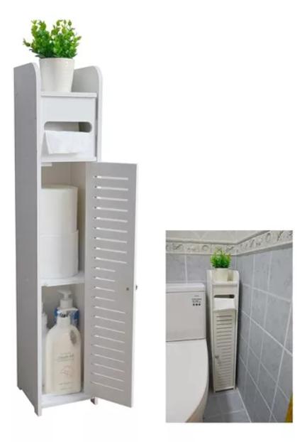 ESTANTE DE BAÑO ORGANIZADOR BLANCO 80X15X15 - 1