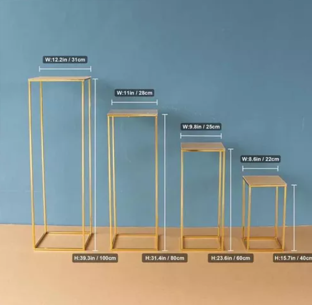 MESAS CANDY BAR DECORACION 4 PZS ESTRUCTURA METALICAS FIESTA - 2