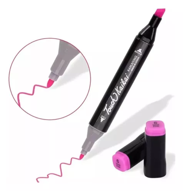 48PCS PLUMONES DOBLE PUNTA ROTULADOR PARA COLOREAR COLOR BRILLANTES - 2
