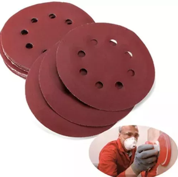 PACK DISCO PULIDORA VELCRO PARA ESMERIL 115MM + 60 LIJAS COLOR NEGRO - 2