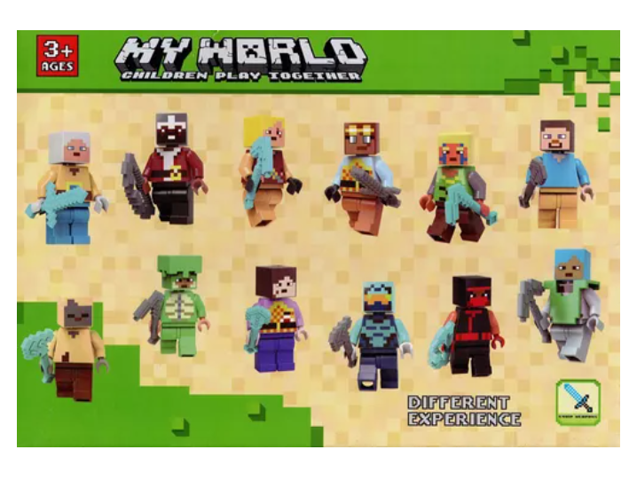 SET MINECRAFT FIGURAS ARMABLES JUGUETES ACCESORIOS BLOQUES - 2