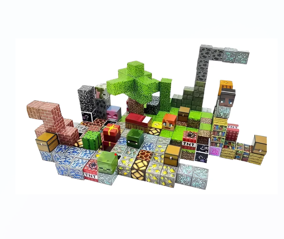 JUGUETE MAGNÉTICO MINECRAFT 120 UNIDADES DE BLOQUE - 3