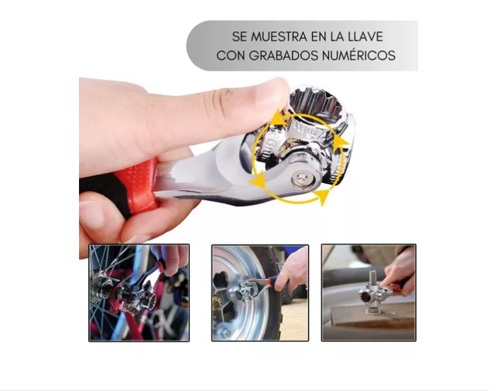 LLAVE DADO UNIVERSAL 48 EN 1 MULTIFUNCIONAL TIPO DADO - 4