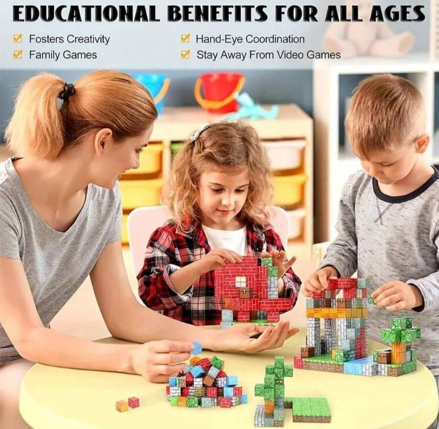 Bloques Magneticos 120 pza Minecraft - 3